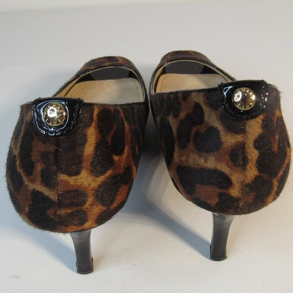 MICHAEL KORS Leopard Calf Hair Open Toe Pump - Picture 5 of 10